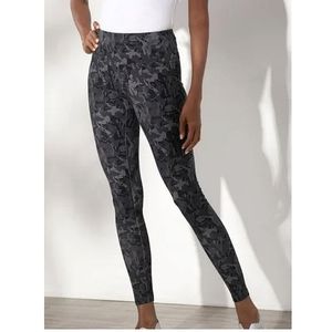 Soft Surrounding Women's Must Have Gray Abstract Print Leggings Black Gray szM